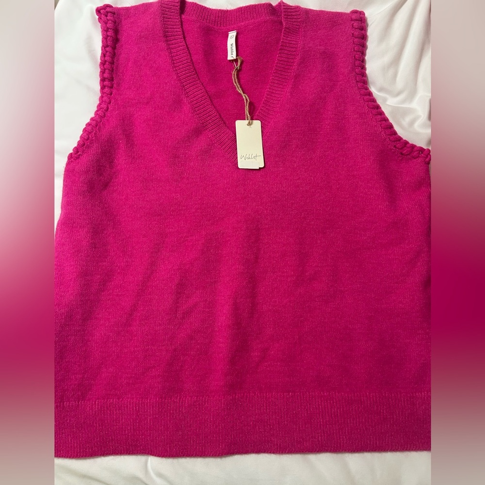 Wishlist Pink Sleeveless Sweater